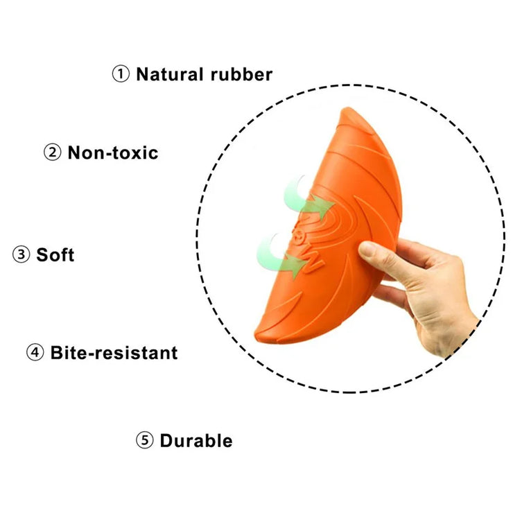 Disque Volant Résistant Chien OUZEY Jouet Interactif