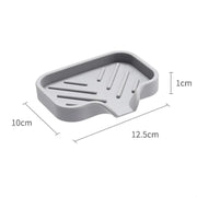 Sink Silicone Tray With Drain Soap Sponge Storage Holder Countertop Sink Scrubber Brush Soap Storage Rack Kitchen Organizer.Plateau en silicone évier avec porte-soupe de drainage porte-sorfière porte-éponge porte-éclaboussures en éclaboussures Brosse-soup