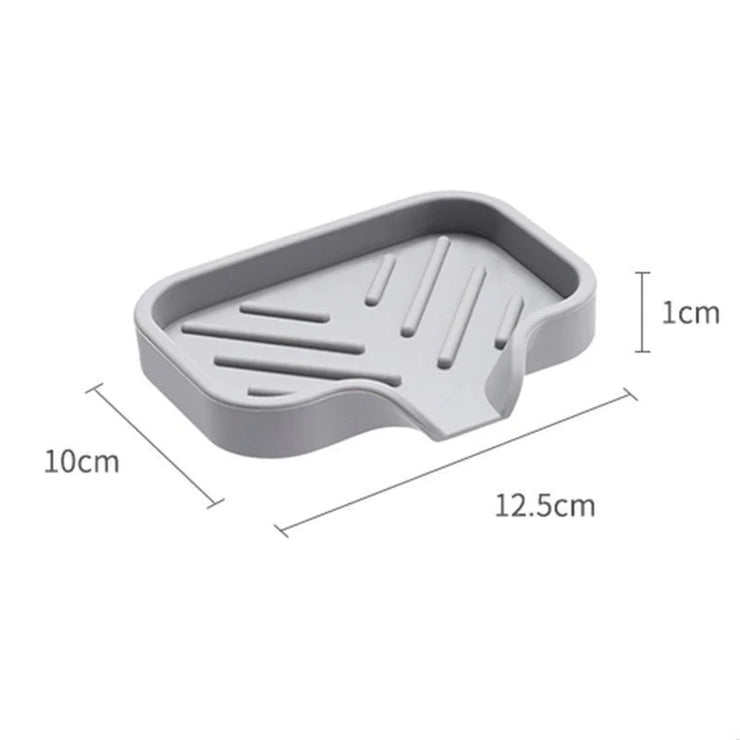 Sink Silicone Tray With Drain Soap Sponge Storage Holder Countertop Sink Scrubber Brush Soap Storage Rack Kitchen Organizer.Plateau en silicone évier avec porte-soupe de drainage porte-sorfière porte-éponge porte-éclaboussures en éclaboussures Brosse-soup