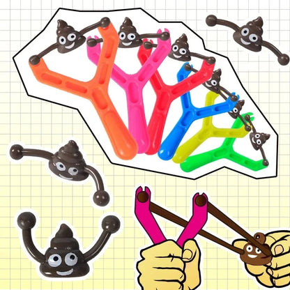 12PC Funny Poo Launcher Tricky Slingshot Children Toys Kids Birthday Party Gifts Wedding Gifts For Guests Christmas Party Favors. 12PC Funny Poo Launcher Tricky Slingshot Children Toys Kids Birthday Party Cadeaux de mariage pour les invités Fête de Noël