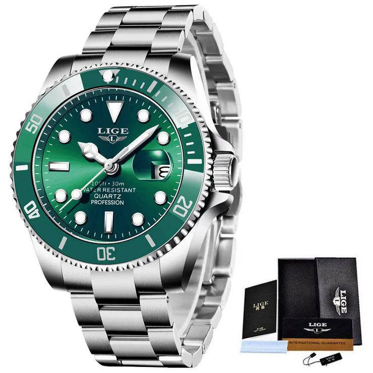 Montre Homme LIGE Luxe Étanche 30ATM Quartz