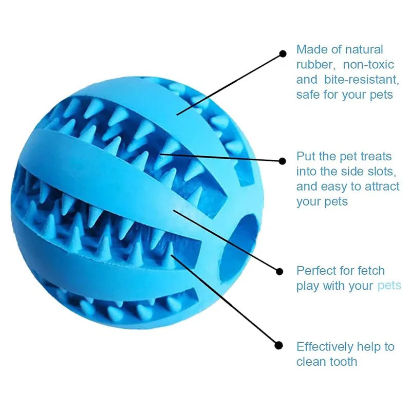 Balles en caoutchouc interactives Puppy Toys Pet Toys Pet Tooth Cleaning Ball Cats Pets Food Treat Feeder Silicon Balls Toy