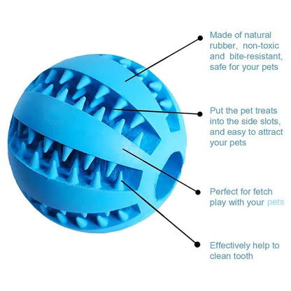 Balles en caoutchouc interactives Puppy Toys Pet Toys Pet Tooth Cleaning Ball Cats Pets Food Treat Feeder Silicon Balls Toy