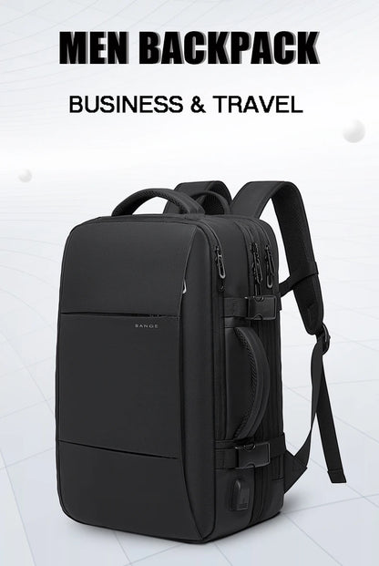 BANGE Travel Backpack Men Business Backpack School Expandable USB Bag Large Capacity 17.3 Laptop Waterproof Fashion Backpack.BANGE Travel Backpack Hommes Backpack School Sac USB Expansible Grande capacité 17,3 Laptop Waterproof Fashion Backpack.