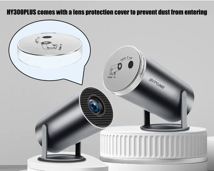 DITONG HY300 Plus HD Projector portatil 4K 1280x720P Android  LED Video Home Theater Cinema Phone mini Proyector Movie HY300 pro.DITONG HY300 Plus Projeteur HD portatil 4K 1280x720P Android LED Vidéo Home cinéma cinéma Mini Téléphone Proyector Movie HY300