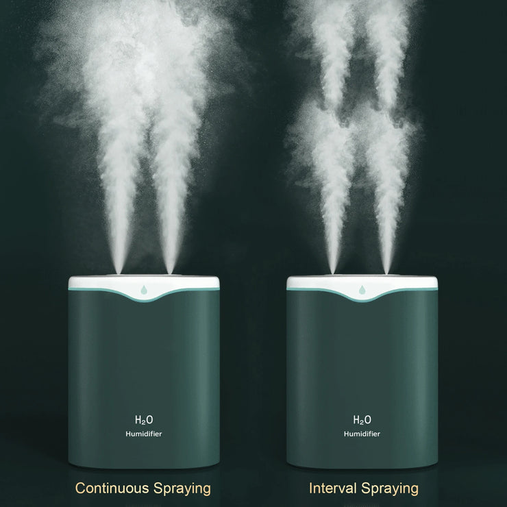 Humidificateur Portable 2L Double Jet LED Silencieux