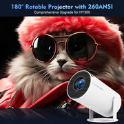 Magcubic Projector HY300 Pro 4K Android 11 Dual Wifi6 260ANSI Allwinner H713 BT5.0 1080P 1280*720P Home Cinema Outdoor Projetor.Projecteur de chargeur HY300 Pro 4K Android 11 Dual Wifi6 260ANSI Allwinner H713 BT5.0 1080P 1280*720P Home Cinema Outdoor Proj