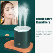 Humidificateur Portable 2L Double Jet LED Silencieux