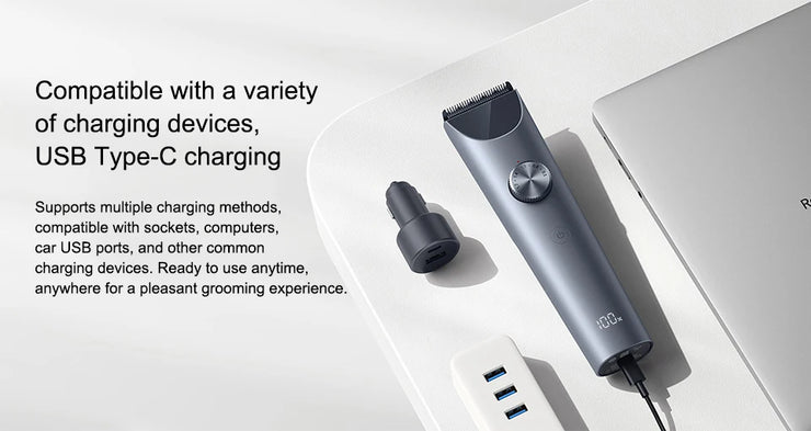 Xiaomi Mijia Hair Clipper 2 Hair Trimmer Professional Beard Cut Machine IPX7 Waterproof Wireless Haircut Machine Mijia Clipper 2.Xiaomi Mijia Hair Clipper 2 Coupe de barbe professionnelle coupe-cheveux IPX7 Machine coupe-cheveux sans fil imperméable Mijia