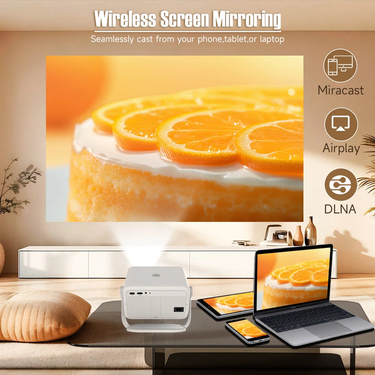 Magcubic Native 1080P 650 ANSI 4K Android 11 L018 Projecteur avec Auto Keystone Correction Focus Wifi6 BT5.2 Portable Movie Outdoor