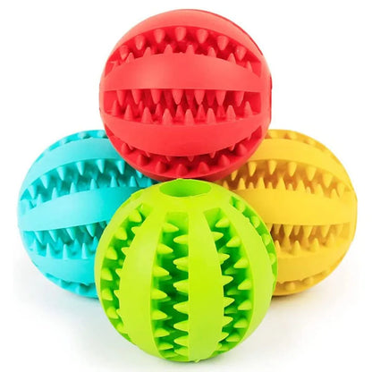Balles en caoutchouc interactives Puppy Toys Pet Toys Pet Tooth Cleaning Ball Cats Pets Food Treat Feeder Silicon Balls Toy
