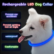 Collier Chien LED Lumineux Anti-Perte Rechargeable USB