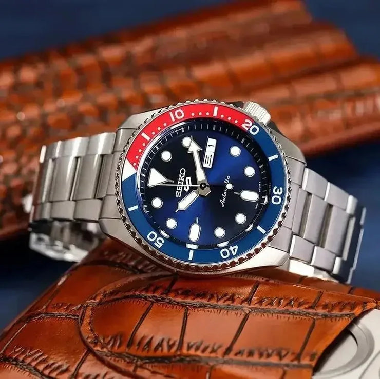 Seiko 5 Sports Montre Automatique Originale, Acier Inoxydable, Étanche