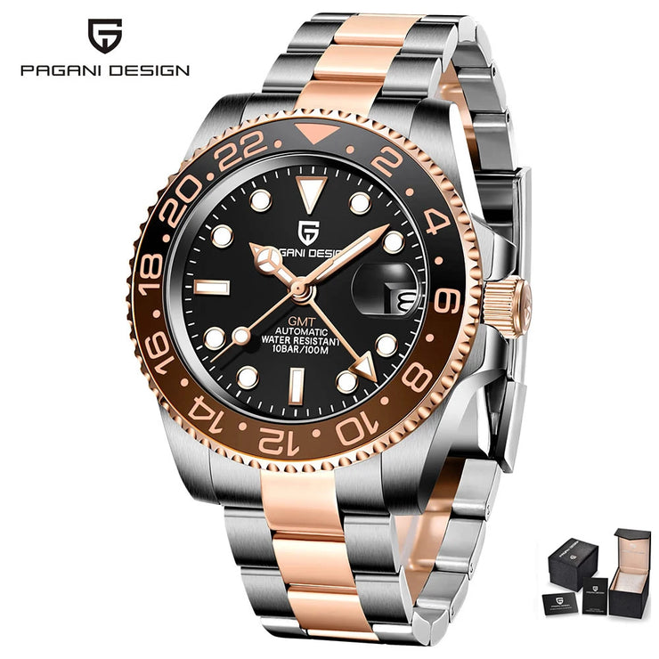 Montre Automatique Homme PAGANI DESIGN PD-1662 GMT Luxe