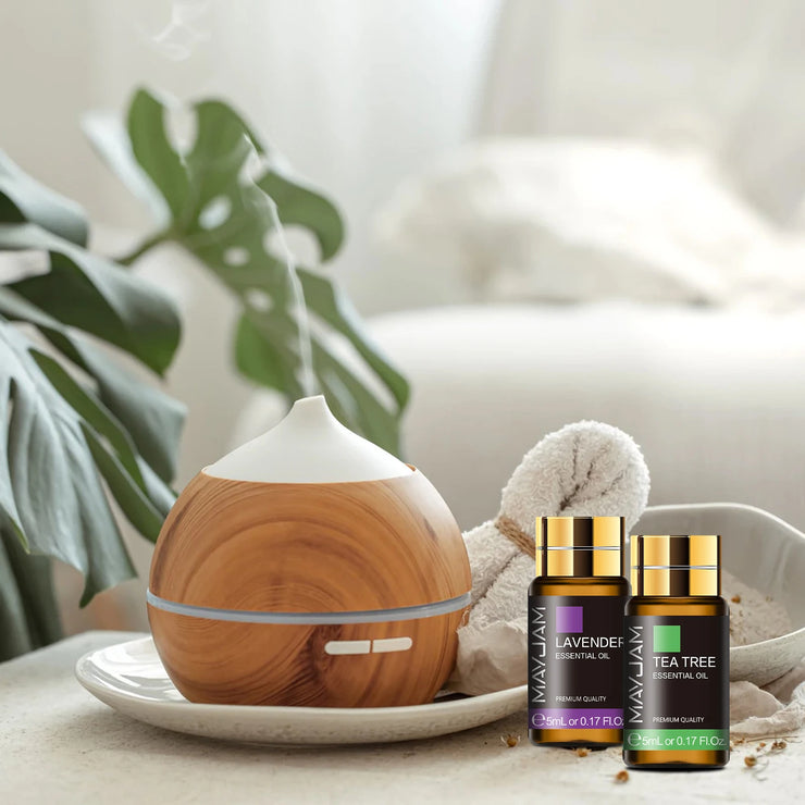 MAYJAM 35 Bottles Aromatherapy Essential Oil Gift Set Lavender JasmiCoffret cadeau d'huiles essentielles d'aromathérapie MAYJAM 35 bouteilles Huiles parfumées à la lavande, au jasmin, à l'eucalyptus, à la vanille, à la menthe poivrée et au bois de santal