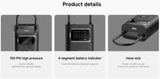 Xiaomi Mijia Portable Air Compressor 2 Pro Digital Tire Inflator Electric Air Pump With LED Lamp for Car Motorcycles Bicycles.Xiaomi Mijia Air Compressor 2 Pro Digital Tire Inflator Pompe à air électrique avec lampe LED pour motos