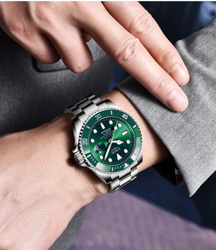 Montre Homme LIGE Luxe Étanche 30ATM Quartz