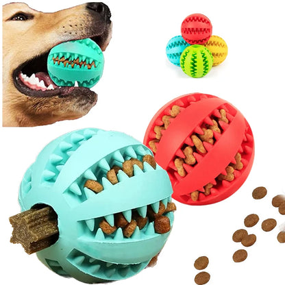 Balles en caoutchouc interactives Puppy Toys Pet Toys Pet Tooth Cleaning Ball Cats Pets Food Treat Feeder Silicon Balls Toy