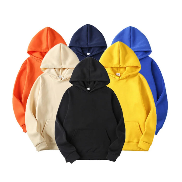 Sweat à Capuche Homme Mode Décontracté Couleur Unie