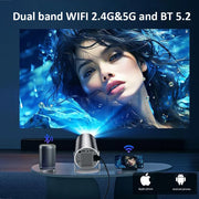 DITONG HY300 Plus HD Projector portatil 4K 1280x720P Android  LED Video Home Theater Cinema Phone mini Proyector Movie HY300 pro.DITONG HY300 Plus Projeteur HD portatil 4K 1280x720P Android LED Vidéo Home cinéma cinéma Mini Téléphone Proyector Movie HY300