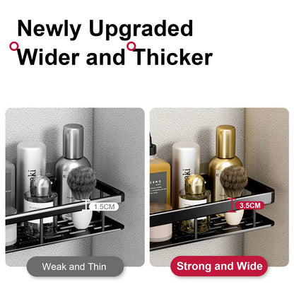 Bathroom Shelf No Drill Wall Mounted Shampoo Bottle Shower Corner Rack Toilet Storage Rack Aluminum Bathroom Kitchen Accessories. Acce Salle de bain Pas de mur de forage Bottle Shower Bottle Bottle Coin Toilet Rangement Rack Salle de bain Aluminium Access