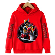 Deadpool & Wolverine Children Hoodies Girl Boy Kids Pullover Autumn Winter Clothing Cartoons Casual Clothes Kid Tops Sweatshirts