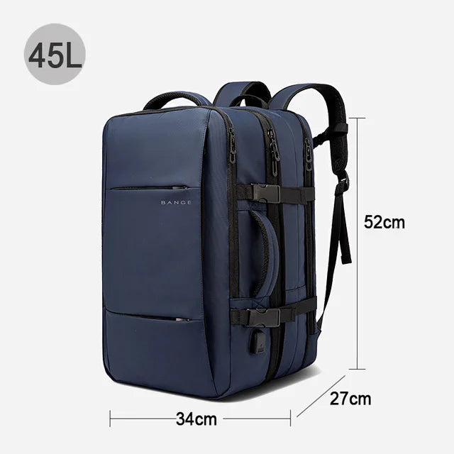 BANGE Travel Backpack Men Business Backpack School Expandable USB Bag Large Capacity 17.3 Laptop Waterproof Fashion Backpack.BANGE Travel Backpack Hommes Backpack School Sac USB Expansible Grande capacité 17,3 Laptop Waterproof Fashion Backpack.