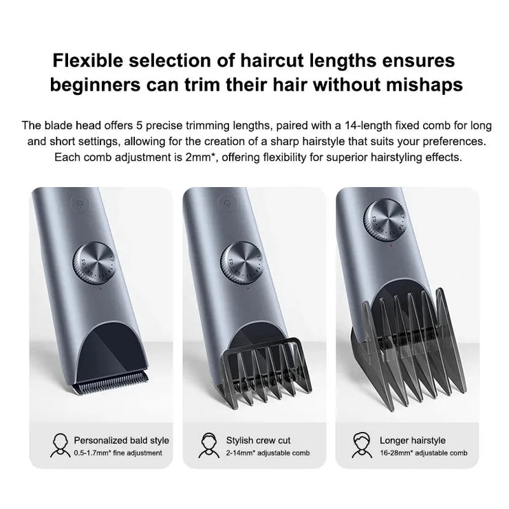 Xiaomi Mijia Hair Clipper 2 Hair Trimmer Professional Beard Cut Machine IPX7 Waterproof Wireless Haircut Machine Mijia Clipper 2.Xiaomi Mijia Hair Clipper 2 Coupe de barbe professionnelle coupe-cheveux IPX7 Machine coupe-cheveux sans fil imperméable Mijia