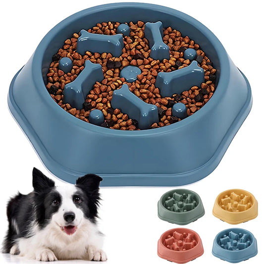 Slow Feeder Dog Bowl Anti-choking Slow Feeding Bowls for Dogs Anti-slip Pet Slow Eat Dishes Puzzle Bowls for Small Medium Dogs.      Boissons d'alimentation lentes pour chiens anti-étouffantes pour chiens antidérapants Mangez lentement