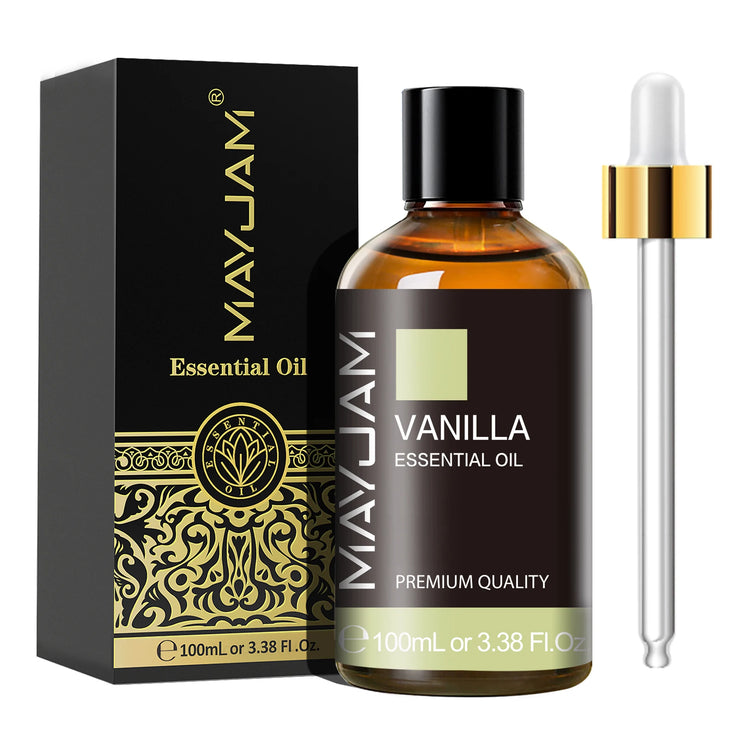 MAYJAM 1PCS 100ML Essential Oil with Dropper Sandalwood Lavender Eucalyptus Vanilla Aroma Oil For Humidifier Scent Candle Burner huile essentielle MAYJAM 1PCS 100ML avec huile de chandelier de lavande églucalyptus huile de vanille pour humidificateur brûl