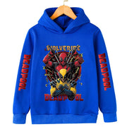 Deadpool & Wolverine Children Hoodies Girl Boy Kids Pullover Autumn Winter Clothing Cartoons Casual Clothes Kid Tops Sweatshirts