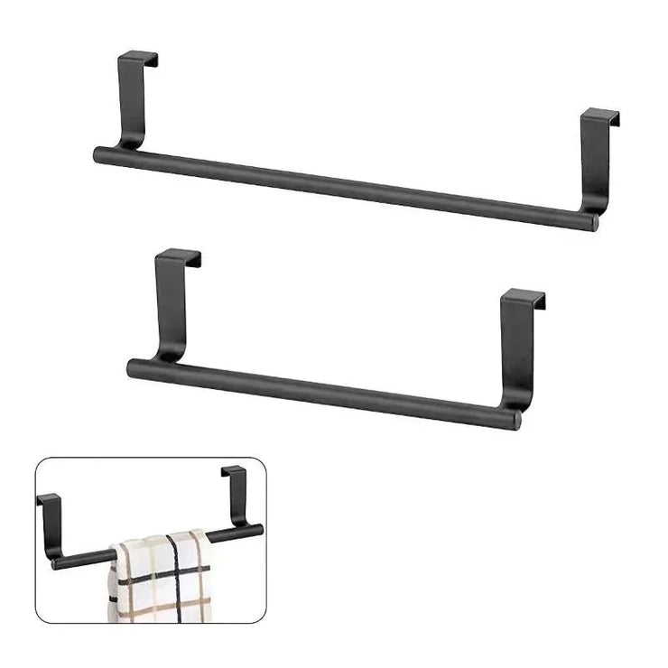 Towel Rod Steel Metal Wire Over Cabinet Towel Rack Storage Organizer Bathroom Door Hanging Towel Rack Punch-free Rag Hanger.Towel Rod Steel Metal Wire Over Cabinet Towel Rack Storage Organisateur Salle de bain porte porte pendaison torchon Rag Hanger.