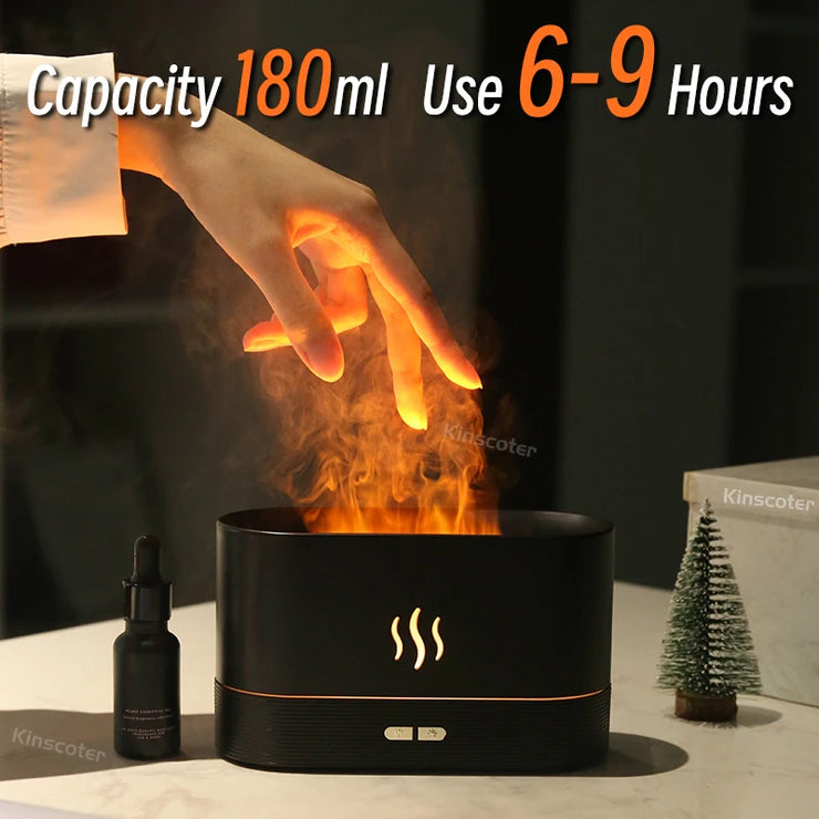 Kinscoter Aroma Diffuser Air Humidifier Ultrasonic Cool Mist Maker Fogger Led Essential Oil Flame Lamp Difusor.Kinscoter Aroma Diffuser Humidificateur d' air Ultrasonic Cool Mist Maker Fogger Fogger Lamp Lamp Difusor.
