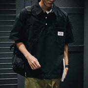 T-shirt Chemise Homme Été Style Décontracté Poche Grande Taille