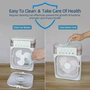 Mini Climatiseur 3en1 2025 Ventilateur Rafraîchisseur Humidificateur LED