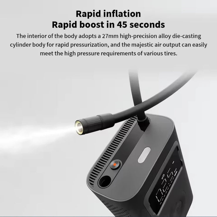Xiaomi Mijia Portable Air Compressor 2 Pro Digital Tire Inflator Electric Air Pump With LED Lamp for Car Motorcycles Bicycles.Xiaomi Mijia Air Compressor 2 Pro Digital Tire Inflator Pompe à air électrique avec lampe LED pour motos