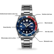 Seiko 5 Sports Montre Automatique Originale, Acier Inoxydable, Étanche