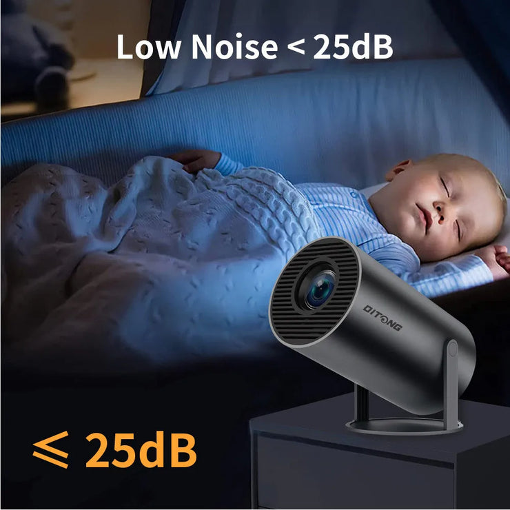 DITONG HY300 Plus HD Projector portatil 4K 1280x720P Android  LED Video Home Theater Cinema Phone mini Proyector Movie HY300 pro.DITONG HY300 Plus Projeteur HD portatil 4K 1280x720P Android LED Vidéo Home cinéma cinéma Mini Téléphone Proyector Movie HY300