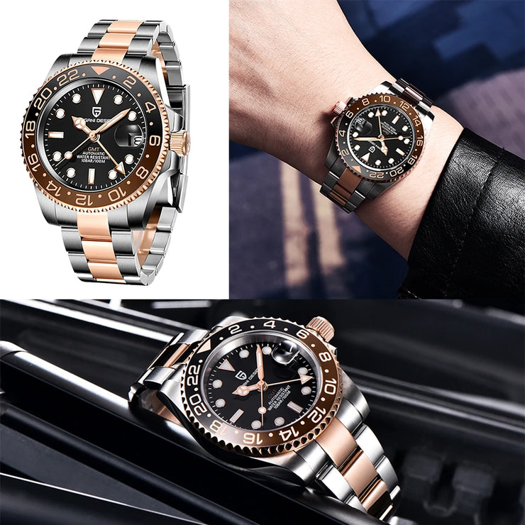 Montre Automatique Homme PAGANI DESIGN PD-1662 GMT Luxe