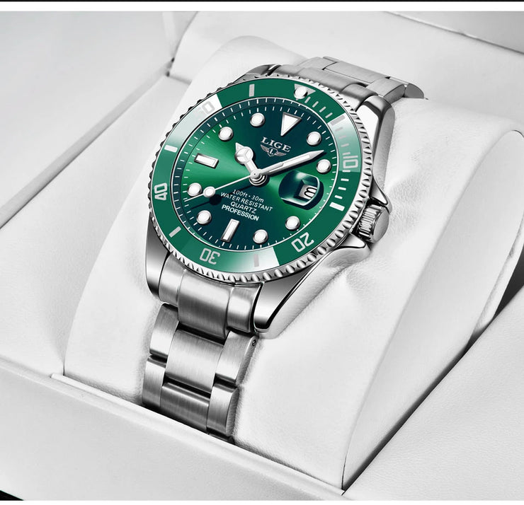 Montre Homme LIGE Luxe Étanche 30ATM Quartz