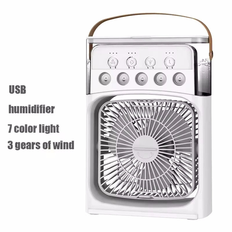 3 In 1 Fan AIr Conditioner Household Small Air Cooler LED Night Light Portable Humidifier Air Adjustment Fan Office Home Fan New