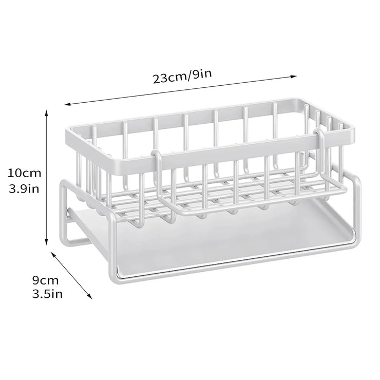 Kitchen Sink Drain Rack Organizer Sponge Storage Faucet Holder Soap Drainer Dishcloth Towel Rack Kitchen Sink Organizer. Organisateur de rangement d'éponge .