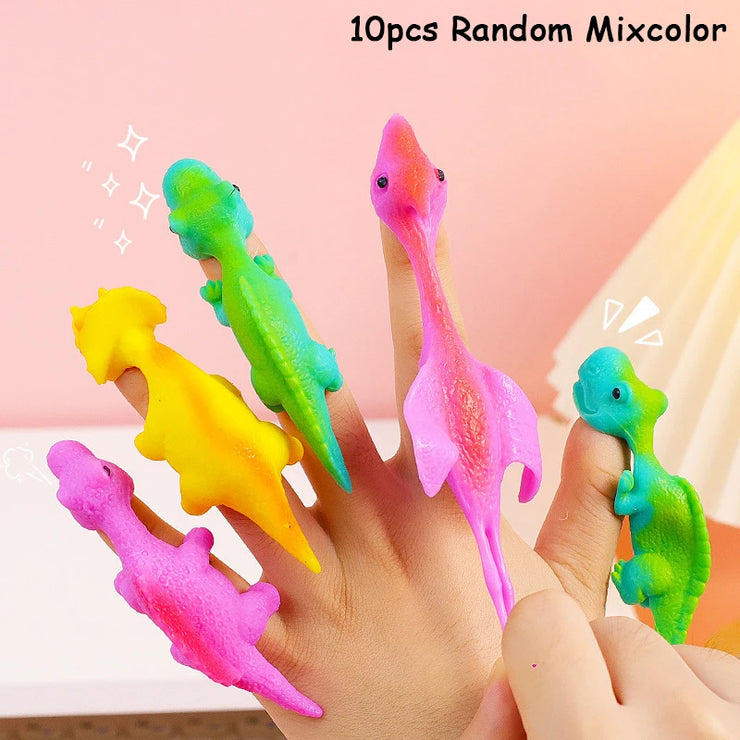 Lot 10 Dinosaures Catapulte à Doigt Jouets Amusants Enfant