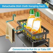 Kitchen Sink Drain Rack Organizer Sponge Storage Faucet Holder Soap Drainer Dishcloth Towel Rack Kitchen Sink Organizer. Organisateur de rangement d'éponge .