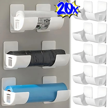 2/8pcs Trash Bags Shelf Holder Wall Mounted Plastic Bag Film Container DispenserGarbage Bag Storage Box Organizer For Kitchen.20/2pcs Trash Bags porte-étagère mur Monté film plastique film de poche Dispenser Dispenser Dispanage Bag Stockage Box Organisat
