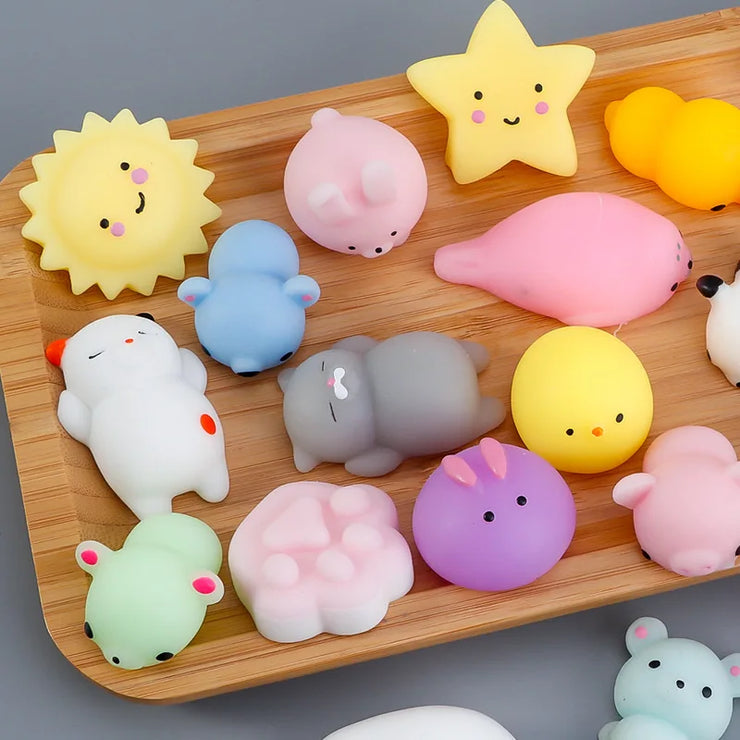 50 Pcs Jouets Mochi Squishy Anti-Stress pour Enfants