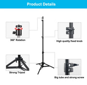 DITONG 110cm 1/4 screw hole Universal Portable Bracket for magcubic HY300 pro Projector Tripod Stand Mount  HY320 mini projector.DITONG 110cm 1/4 trou vissable universel support portable pour magcubic HY300 pro Projector Montage de trépied HY320 mini proj