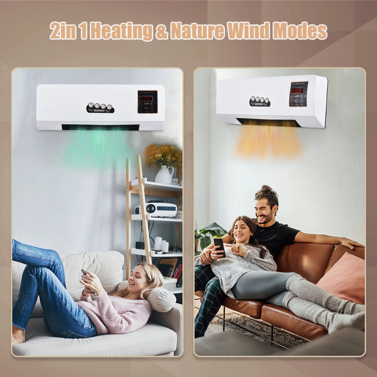 Climatiseur Chauffage Portable 2-en-1 Froid & Chaud avec Télécommande