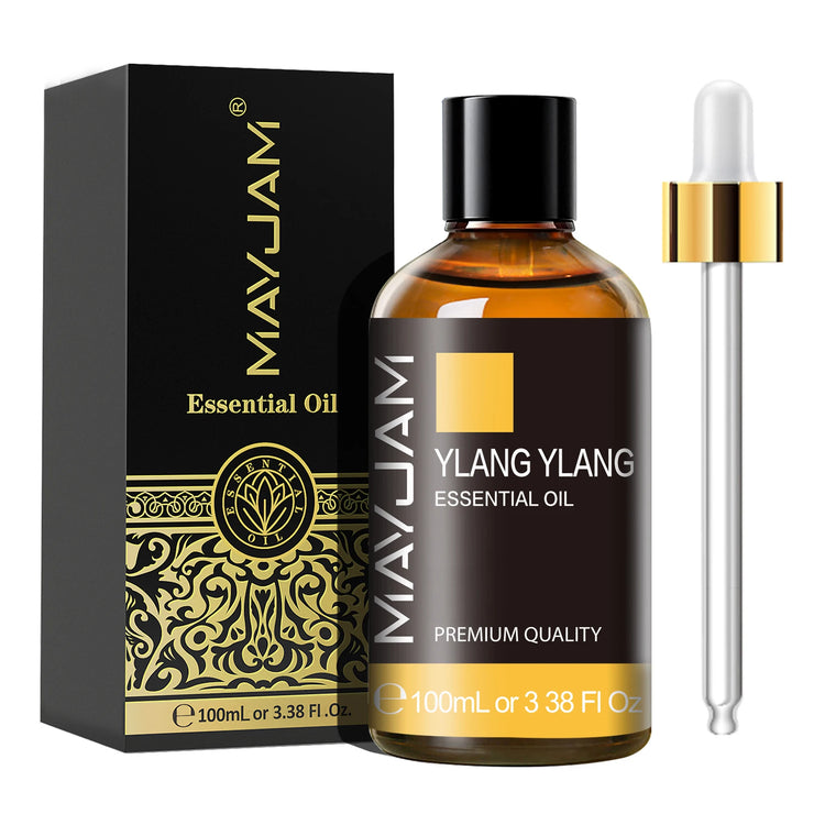 MAYJAM 1PCS 100ML Essential Oil with Dropper Sandalwood Lavender Eucalyptus Vanilla Aroma Oil For Humidifier Scent Candle Burner huile essentielle MAYJAM 1PCS 100ML avec huile de chandelier de lavande églucalyptus huile de vanille pour humidificateur brûl