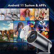 DITONG HY300 Plus HD Projector portatil 4K 1280x720P Android  LED Video Home Theater Cinema Phone mini Proyector Movie HY300 pro.DITONG HY300 Plus Projeteur HD portatil 4K 1280x720P Android LED Vidéo Home cinéma cinéma Mini Téléphone Proyector Movie HY300